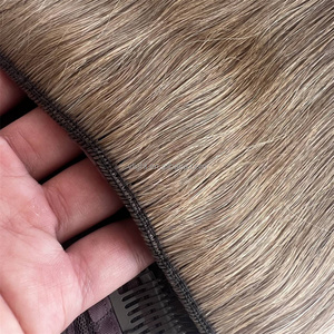 V luce Halo Clip in extension per capelli molto popolari borsa in PVC russa per capelli a doppia macchina capelli umani fatti trame 9A 10A 12A 55CM - Product Image 3