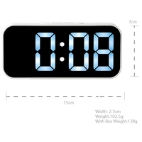 Reloj de Pared Digital LED Multifuncional Moderno con Pantalla LED, Brillo Ajustable, Temporizador y Alarma, Decoración para el Hogar y la Oficina