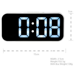 Großhandel Multifunktionale Moderne LED-Anzeige Helligkeitsregelbar <span class=keywords><strong>Timer</strong></span> <span class=keywords><strong>Alarm</strong></span> LED-Uhr Digitale Wanduhr Heim-Deko Büro - Product Image 4