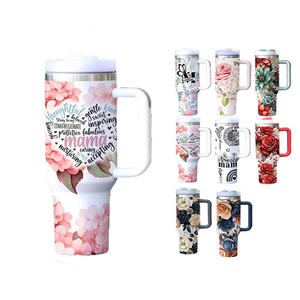 Fournitures de fête personnalisées pour la <span class=keywords><strong>Saint</strong></span>-<span class=keywords><strong>Valentin</strong></span> et la fête des mères, gobelet de 40 oz avec poignée, gobelet avec paille, gobelet à café - Product Image 1