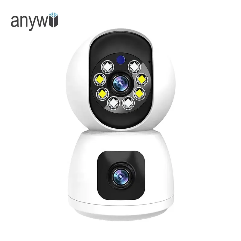 Anywii P100 Micro Sd Card Dual lens WIFI Camera Face Detection Cloud Baby Monitor Camera Night Version Pan Tilt New Baby Monitor