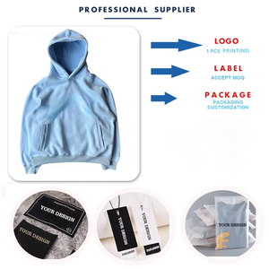 하이 퀄리티 남여 공용 대형 풀오버 후드 100% 면 헤비급 320g 니트 패브릭 사용자 정의 다시 로고 캐주얼 패션 - Product Image 6