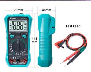 Multímetro Digital de Precisión <span class=keywords><strong>Proskit</strong></span> MT-1220 3-1/2, Medidor a Prueba de Quemaduras, Prueba y Medición sin Contacto, Iluminación LED - Product Image 4