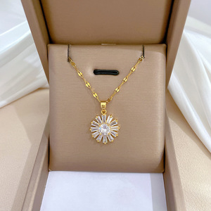 Collar de Moda, Joyería de Diseño, Chapado en Oro, <span class=keywords><strong>Mini</strong></span> Collar con Trébol, Joyería para Mujer, Collar con Colgante Moderno - Product Image 6
