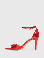Sandales minimalistes à talons hauts pour femmes, talon fin, couleur neutre, chaussures de vacances, style chic et élégant pour les soirées