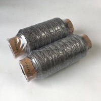 Hilo hilado eléctricamente conductor de fibra de acero inoxidable 316L, hilo de coser conductor de Metal para resistencia a altas temperaturas