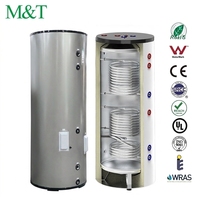 Cylindre de stockage d'eau chaude à double cuve de 1000 L, grande capacité, pressurisé, pour système de chauffage commercial et hôtelier