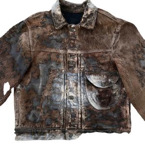 Chaqueta Vaquera de Alta Calidad para Hombre, Algodón Orgánico, Transpirable, Cómoda, Tejido Lavado Vintage, Fabricante de Chaquetas Personalizadas - Product Image 2
