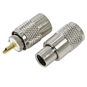 PL 259 UHF Male Solder Connector Plug with Reducer 50ohm Low Loss for RG58 RG8 LMR400 RG213 Compatible with Ham Radio Antenna