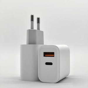 20W Dual Port <b>Fast</b> Wall Charger PD USB-C QC USB-A Power Adapter EU US <b>Fast</b> <b>Plug</b> for iPhone Samsung Mobile Phones Home Office - Product Image 1
