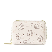 Porte-cartes TAOMICMIC, petit chat mignon, transfrontalier, ultra-fin, dessin animé, permis de conduire, porte-cartes en PU