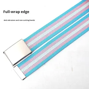 LGBT เข็มขัดผ้าใบแบบปรับได้ลายธงสีรุ้ง LGBT - Product Image 3