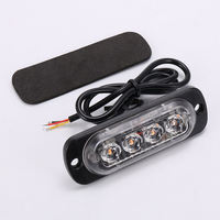Feux d'avertissement pour camion à 4 LED à haute luminosité, à une seule rangée, DAO12-24V, feux stroboscopiques décoratifs modifiés pour moto et pick-up