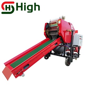 Machine à balles rondes industrielle avec structure métallique et convoyeur pour ensilage agricole et ensilage de fourrage - Product Image 2