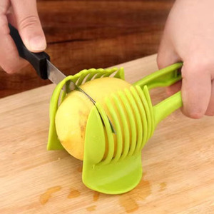 Tomato Cutter Slicer <b>Chopper</b> with Clip Function Manual Food Grade ABS & Stainless Steel Blade Durable Easy Clean Kitchen Use - Product Image 6