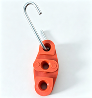 Pince d'ancrage pour câble de branchement FTTH de type S, crochet en plastique pour câble à fibre optique avec crochet métallique en S pour installation aérienne de fibre optique