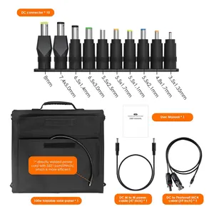 Tấm Năng Lượng Mặt Trời 60W Có Thể Gập Lại Tuổi Thọ Cao Chuyển Đổi Năng Lượng Mặt Trời 100W Linh Hoạt Cho Nhà - Product Image 2