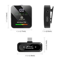 Microphone Lavalier Sans Fil Intelligent PULUZ, 4 Microphones, 1 Récepteur, Réduction de Bruit ENC, Micro Cravate pour Téléphone et Diffusion en Direct