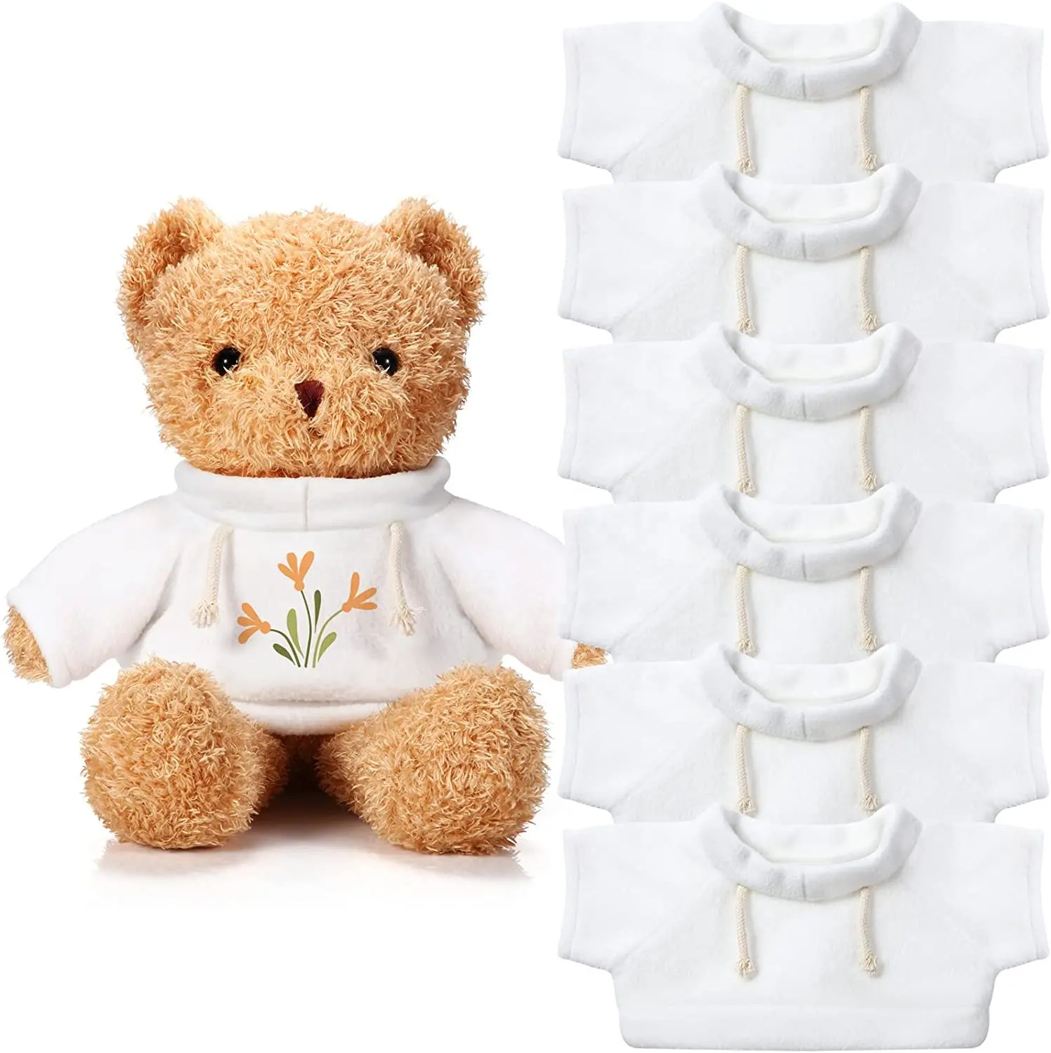 Teddy Bear Clothes Tee Shirt Sublimation Plush Bear Shirts Classic Stuffed Animal Bear T Shirts Hoodie