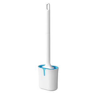 ที่ใส่แปรงขัดห้องน้ำทรงสี่เหลี่ยมแบบยืดหยุ่นตามหลักสรีรศาสตร์ติดผนังสำหรับทำความสะอาดห้องน้ำสีเทา - Product Image 5