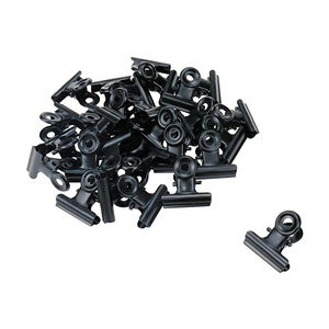 Mini Clips à lettres de bouledogue noir mat, 18 pièces, 22mm, avec trou, attaches en papier métallique, pour dossiers, papeterie, fournitures de bureau - Product Image 5
