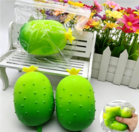 Virusvrije simulatie komkommer mochi squishy speelgoed TPR materiaal cartoon design realistisch fruit groente promotionele fidget pop schattig