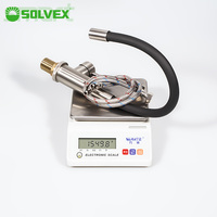 SOLVEX Diskon 6% Mixer Dapur Bahan Stainless Steel Finishing Brushed Air Panas & Dingin dengan Selang Karet Hitam