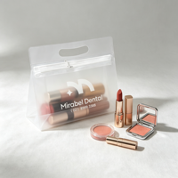 Étui à cosmétiques en PVC transparent avec logo personnalisé, grande taille, portable, tendance, imperméable, couleur bonbon, avec fermeture éclair