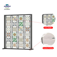 Présentoir pour carreaux en composite de pierre avec soudure sans joint - Série sur pied - Design moderne et antirouille
