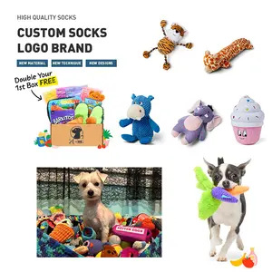 Custom Wholesale Pet Aggressive Chewers Plush Cotton Rope Set Indestructible Kit Squeaky Chew Dog Toys