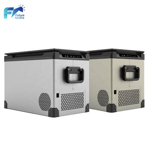 Réfrigérateur de voiture DC/AC portable et mobile pour le camping, les voyages, les camions, conception à double zone avec réglage de température séparé - Product Image 1