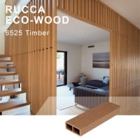 Rucca WPC Bois de teck d'extérieur, tubes en bois, 65*25mm, matériaux de construction et de décoration