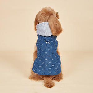 Nova Moda <span class=keywords><strong>2026</strong></span>: Roupa de Cowboy para Cães com Capuz, Conjunto de Jeans e Poliéster para Cães, Coleção Primavera/Verão - Product Image 2