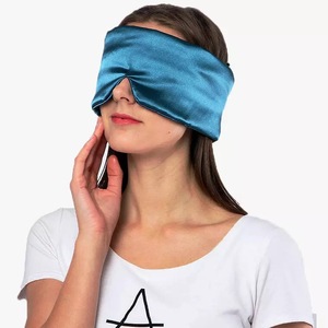 Heenlong Doux Spandex Soie pour La Peau Des Yeux Anti Rides Grande Taille pour Total Blackout Large Velcro <span class=keywords><strong>Oreille</strong></span> Couverture Masque Pour Les Yeux 40g - Product Image 1