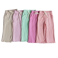 Pantalon large pour enfants en coton et élasthanne imprimé kaki, écologique, de haute qualité, pour le printemps et l'été