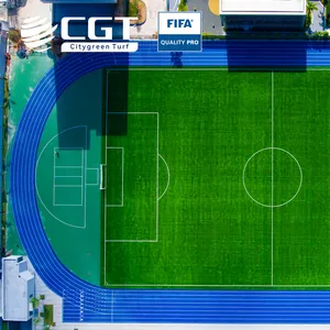 Terrain de football en plastique, gazon synthétique, pelouse artificielle extérieure