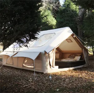 QX 12M al aire libre caqui lujo invierno inflable camping lona tienda de aire