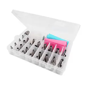 Hot new 38pcs Baking Equipment Making Tools Cake Decorating Tips Set Supplies With Silicone Piping Bag Coupler