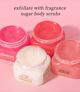Crème exfoliante au sucre OEM personnalisée à la vitamine C, vanille, rose, pastèque, fraise pour le corps – Tous types <span class=keywords><strong>de</strong></span> <span class=keywords><strong>peau</strong></span> - Product Image 2