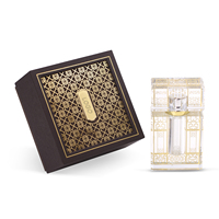 Personalizado asequible sólido de cuero de imitación pulsera de lujo de terciopelo claro Ventana de cartón rígido embalaje de papel regalo perfume conjunto caja