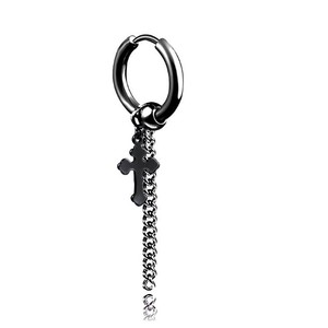 <span class=keywords><strong>Boucle</strong></span> <span class=keywords><strong>d</strong></span>'<span class=keywords><strong>oreille</strong></span> en acier médical hommes clip noir gland boucles <span class=keywords><strong>d</strong></span>'oreilles - Product Image 3