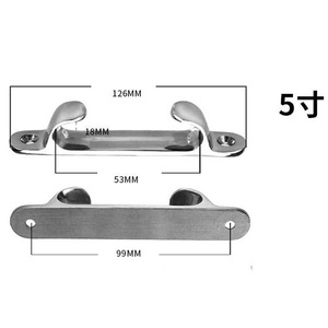 คลีทเรือสแตนเลส 316 ขนาด 125 มม. อุปกรณ์จอดเรือสำหรับเรือและเรือยอชท์ - Product Image 2