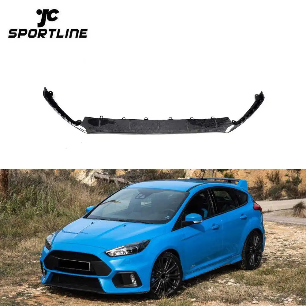 Carbon Fiber Front Lip Spoiler Body kit for Ford Focus RS Hatchback 16-18