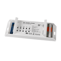 Récepteur LED à double commande SR1009MSRGBW, télécommande RF + clé intégrée, double câblage pour charge inférieure ou supérieure à 10A