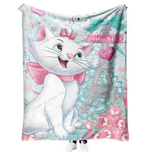 Manta de Franela Jacquard con Estampado de Gatos Retro de Dibujos Animados, Personalizada, de Alta Calidad, Ecológica, Súper Suave, para Todas las Estaciones - Product Image 3