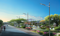Lampadaire solaire intégré tout-en-un personnalisé en gros avec alimentation CC 80W 120W 200W IP65