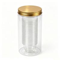 Tasses à thé jetables en cristal, lot de 40, mini-tasses de dégustation en plastique rigide transparent pour cérémonie du thé