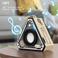 Haut-parleur sans fil portable de bureau Hi-Fi en forme de petit canon en acier, avec basses puissantes et son triangulaire de haute qualité