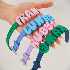 Hot SALE DIY 26 Letter Accessories Adjustable Silicone Letters Dog <strong>Collar</strong> Durable Multi-sized Pet <strong>Collar</strong> for <strong>Puppy</strong> - Product Image 1