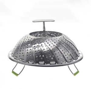 Vaporizador de verduras plegable portátil de acero inoxidable vaporizador de cocina con vaporizador <span class=keywords><strong>extensible</strong></span> para varios tamaños - Product Image 2